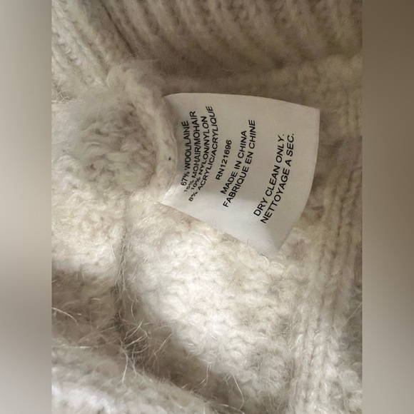 Demylee J.Crew balloon sleeve cable knit wool mohair mix sweater cult favorite S - Picture 9 of 16